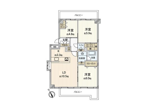 東建ニューハイツ入間 間取図(平面図) 東建ニューハイツ入間 間取図(平面図)
