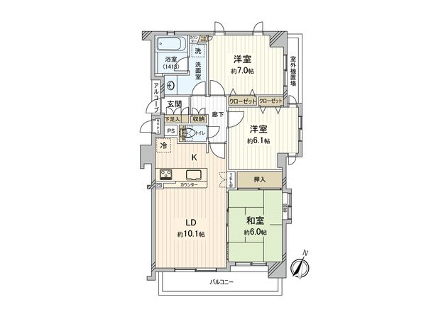 日神パレステージ狭山 間取図(平面図) 日神パレステージ狭山 間取図(平面図)