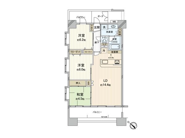 ステラコート狭山 間取図(平面図) ステラコート狭山 間取図(平面図)