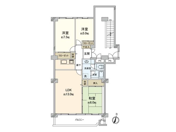 入間ビレッジ 第11号棟 間取図(平面図)