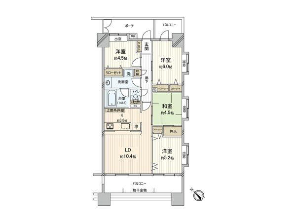 ステラコート狭山 間取図(平面図) ステラコート狭山 間取図(平面図)