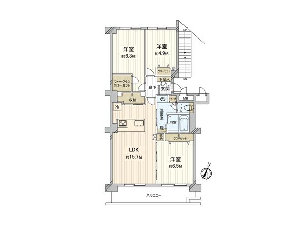 入間ビレッジ 8号棟 間取図(平面図) 間取図(平面図)