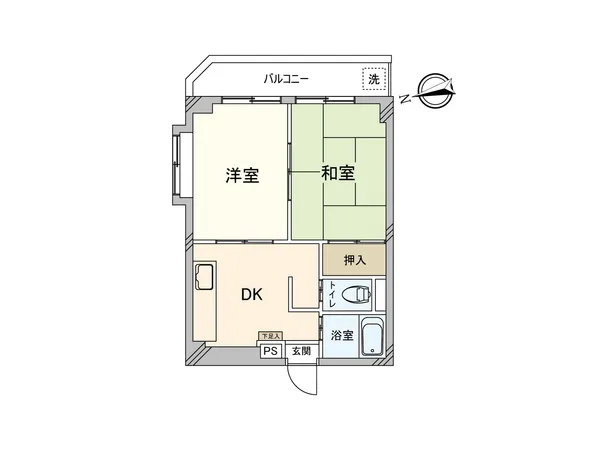 間取図(301号室のものです)現況と相違している可能性があります。