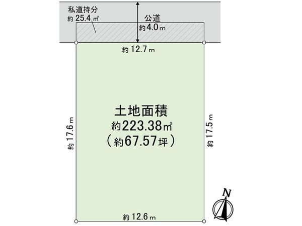 東久留米市野火止3丁目 土地 区画図