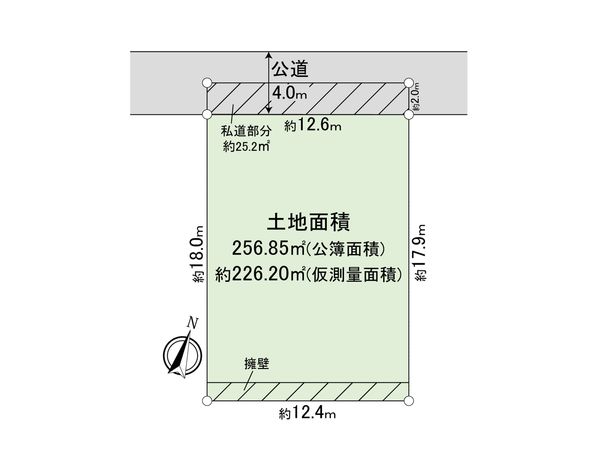 東久留米市野火止3丁目 土地 区画図