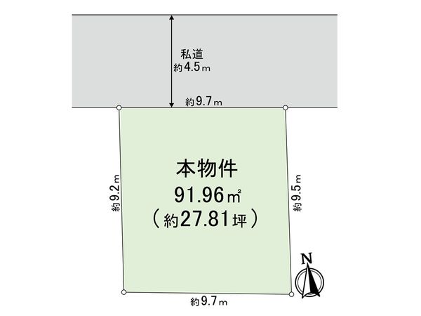 西東京市住吉町4丁目 土地 区画図