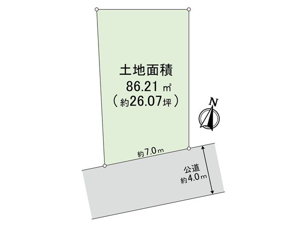 東久留米市野火止3丁目 土地 区画図