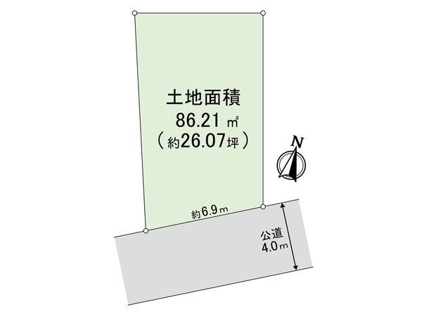 東久留米市野火止3丁目 土地 区画図