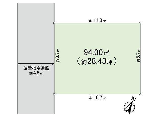 新座市西堀2丁目 土地 区画図