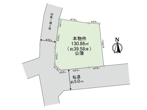 清瀬市中里3丁目 土地 区画図 清瀬市中里3丁目 土地 区画図