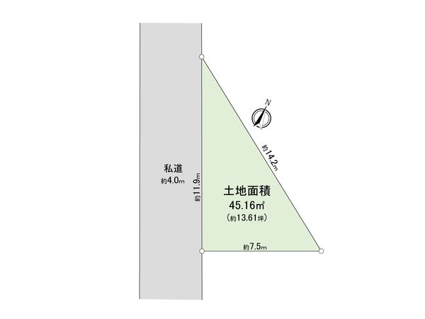 東久留米市金山町1丁目 土地 区画図 東久留米市金山町1丁目 土地 区画図