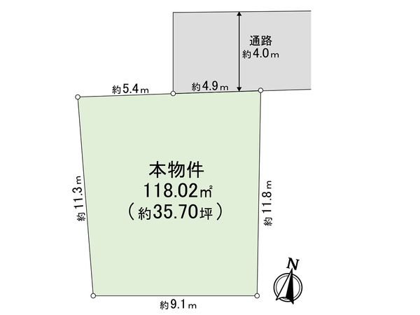 東久留米市野火止2丁目 土地 区画図 区画図