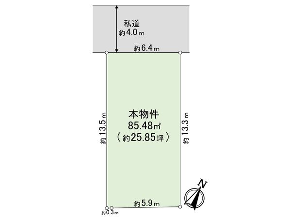 西東京市北町3丁目 土地 区画図