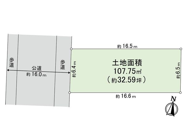 東大和市上北台3丁目 土地 区画図