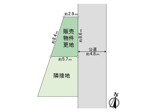 新座市野寺4丁目 土地 区画図 区画図