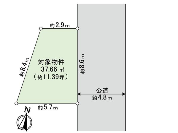 新座市野寺4丁目 土地 区画図