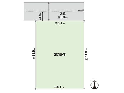 新座市野寺5丁目 土地 区画図