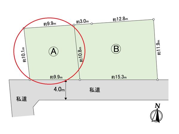 清瀬市野塩5丁目 土地 区画図