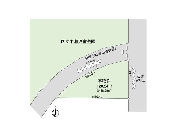 杉並区下井草4丁目 土地 区画図 杉並区下井草4丁目 土地 区画図