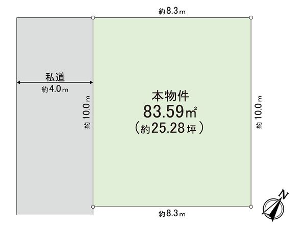 東久留米市中央町4丁目 土地 区画図