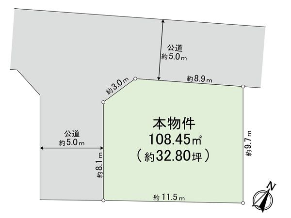清瀬市上清戸2丁目 土地 区画図 清瀬市上清戸2丁目 土地 区画図