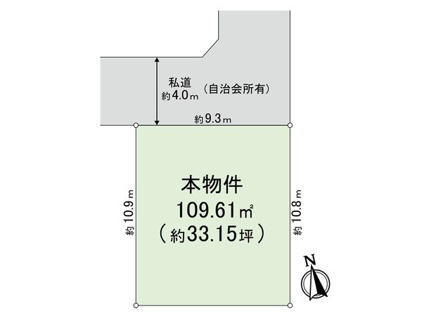 小平市上水新町3丁目 土地 区画図 小平市上水新町3丁目 土地 区画図