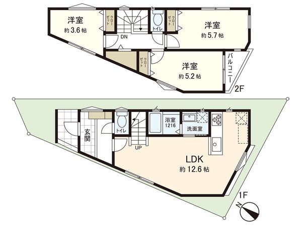 清瀬市上清戸2丁目 新築戸建 間取図(平面図) 清瀬市上清戸2丁目 新築戸建 間取図(平面図)