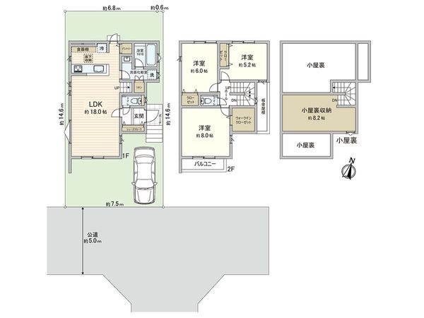 東久留米市氷川台1丁目 戸建 間取図(平面図)