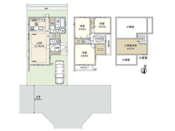 東久留米市氷川台1丁目 戸建 間取図(平面図) 東久留米市氷川台1丁目 戸建 間取図(平面図)