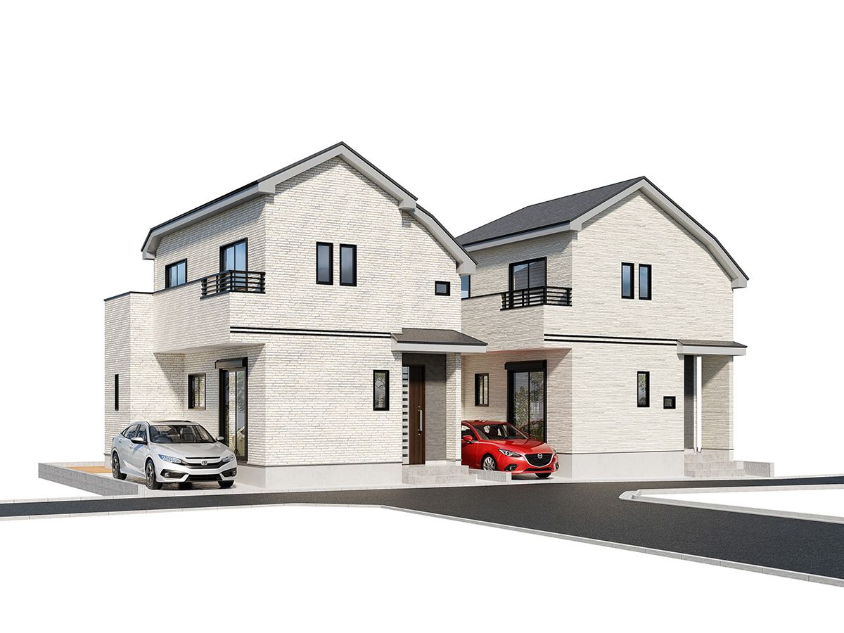 新座市野寺3丁目 新築戸建A号棟 外観パース図 外観パース図