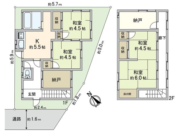 新座市栗原6丁目 戸建 間取図(平面図)