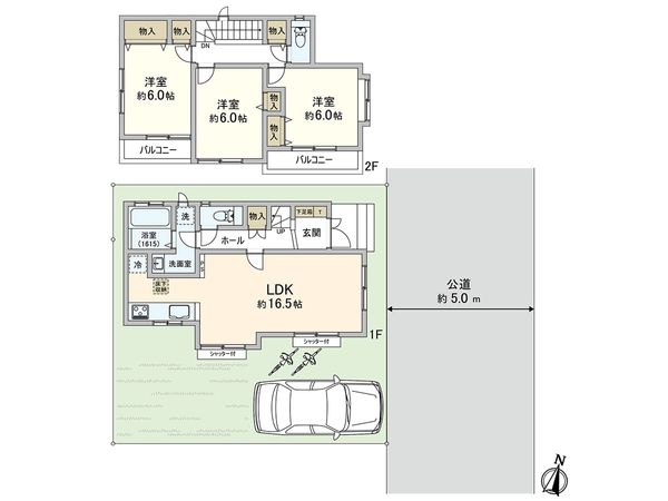 東久留米市新川町2丁目 戸建 間取図(平面図)