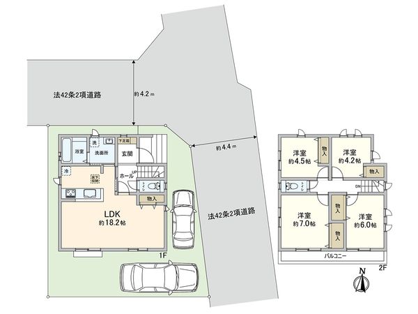 新座市新堀1丁目 新築戸建 間取図(平面図)