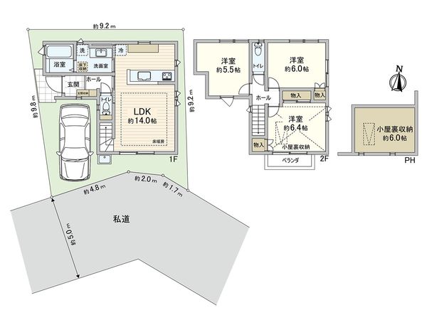 西東京市ひばりが丘北2丁目 戸建 間取図(平面図) 西東京市ひばりが丘北2丁目 戸建 間取図(平面図)