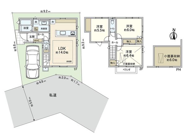 西東京市ひばりが丘北2丁目 戸建 間取図(平面図)