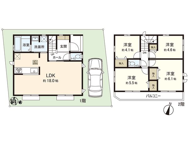 新座市新堀3丁目 新築戸建 間取図(平面図) 間取図(平面図)