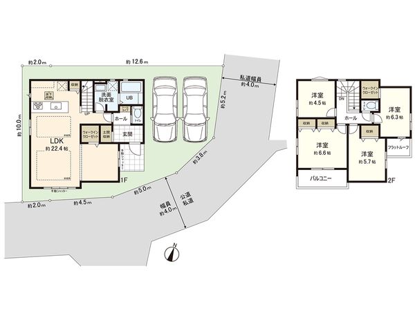 清瀬市野塩5丁目 新築戸建 間取図(平面図) 清瀬市野塩5丁目 新築戸建 間取図(平面図)