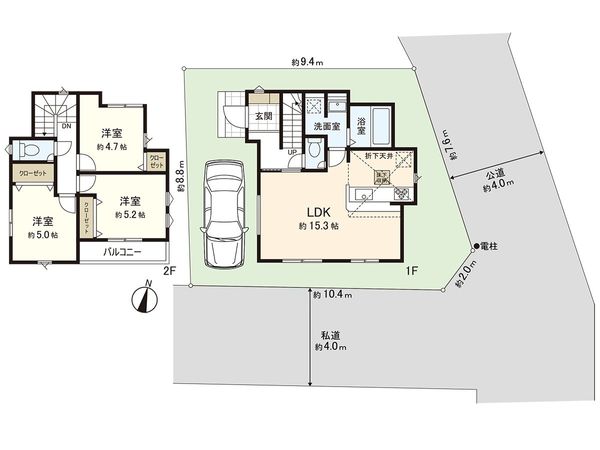 東久留米市神宝町1丁目 新築戸建 間取図(平面図) 間取図(平面図)