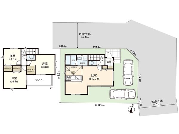 東久留米市氷川台2丁目 新築戸建1号棟 間取図(平面図) 間取図(平面図)