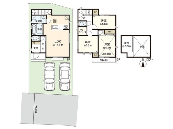 西東京市泉町1丁目 新築戸建B号棟 間取図(平面図) 西東京市泉町1丁目 新築戸建B号棟 間取図(平面図)