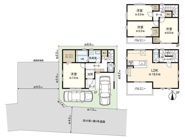 新座市野寺5丁目 新築戸建1号棟 間取図(平面図) 間取図(平面図)