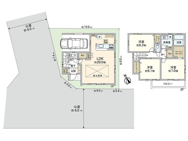 東久留米市前沢4丁目 新築戸建 間取図(平面図)