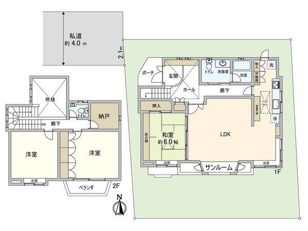 西東京市泉町2丁目 戸建 間取図(平面図)