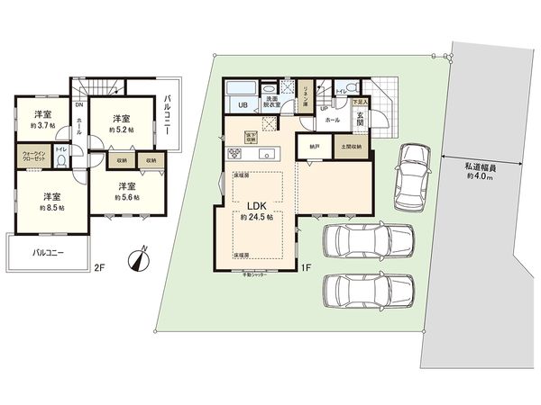 西東京市北町3丁目 新築戸建 間取図(平面図) 間取図(平面図)