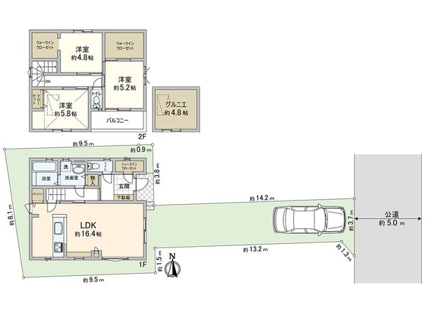 東久留米市中央町5丁目 戸建 間取図(平面図) 間取図(平面図)