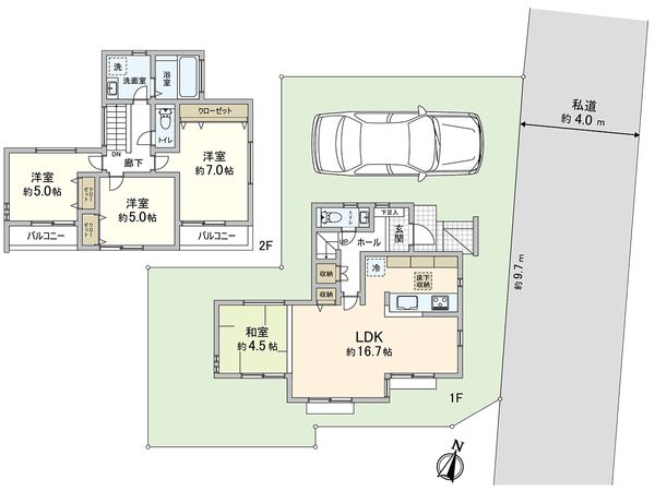 東久留米市八幡町2丁目 戸建 間取図(平面図) 東久留米市八幡町2丁目 戸建 間取図(平面図)