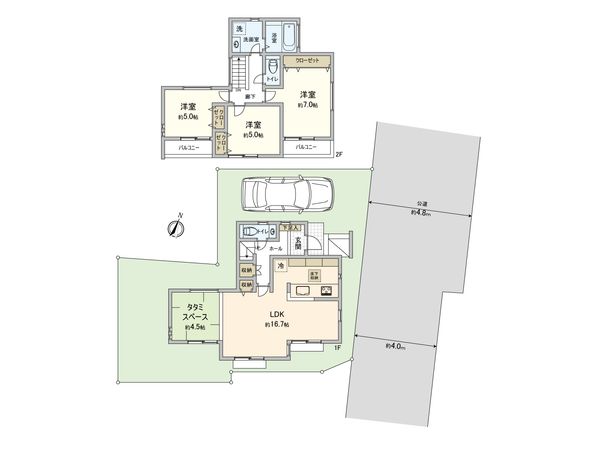 東久留米市八幡町2丁目 戸建 間取図(平面図) 東久留米市八幡町2丁目 戸建 間取図(平面図)