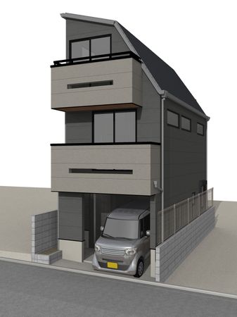 東久留米市南町4丁目 新築戸建 外観パース図