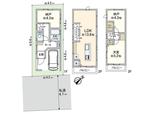 東久留米市南町4丁目 新築戸建 間取図(平面図)
