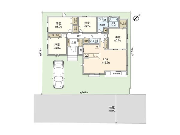 新座市あたご3丁目 新築戸建 間取図(平面図) 新座市あたご3丁目 新築戸建 間取図(平面図)